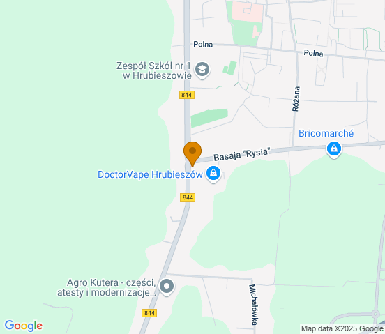 Mapa dojazdu do hurtowni motoryzacyjnej w miejscowości Hrubieszów