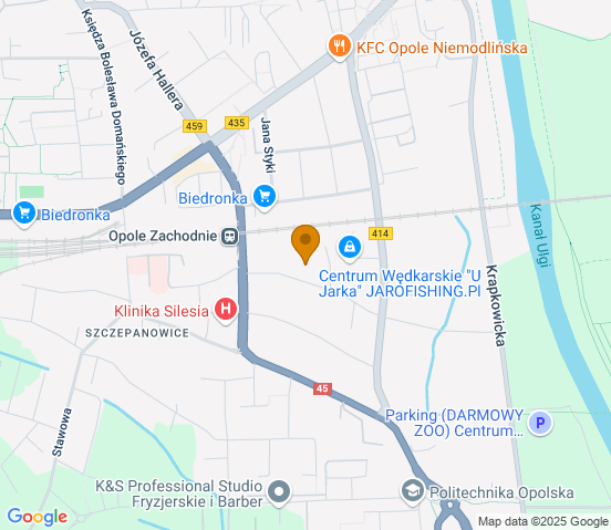Mapa dojazdu do hurtowni motoryzacyjnej w miejscowości Opole