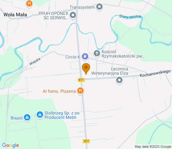 Mapa dojazdu do hurtowni motoryzacyjnej w miejscowości Łańcut