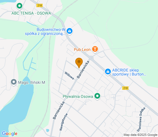 Mapa dojazdu do hurtowni motoryzacyjnej w miejscowości Gdańsk