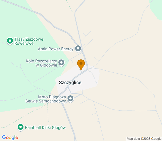 Mapa dojazdu do warsztatu samochodowego w miejscowości Szczyglice