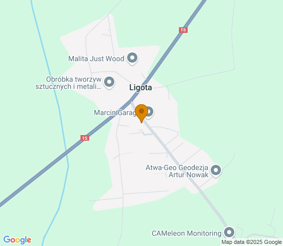 Mapa dojazdu do warsztatu samochodowego w miejscowości Trzebnica