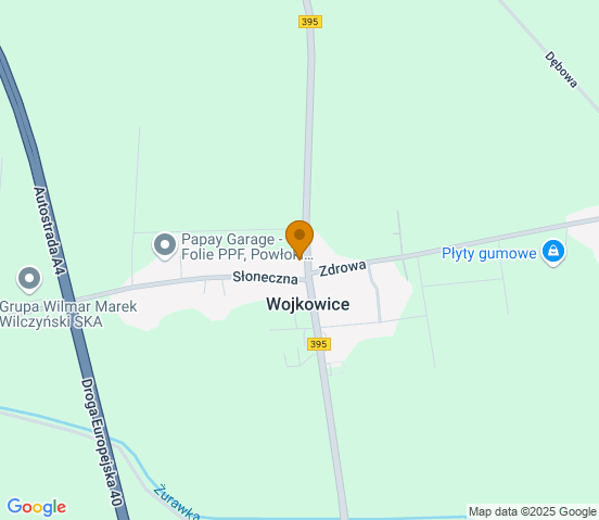 Mapa dojazdu do warsztatu samochodowego w miejscowości Wrocław