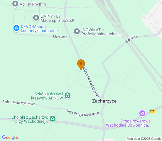 Mapa dojazdu do warsztatu samochodowego w miejscowości Wrocław