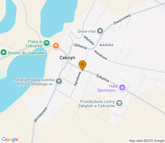 Mapa dojazdu do warsztatu samochodowego w miejscowości Cekcyn