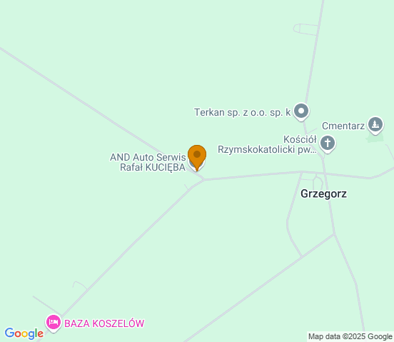 Mapa dojazdu do warsztatu samochodowego w miejscowości Chełmża