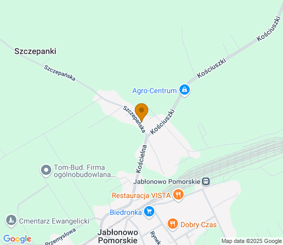 Mapa dojazdu do warsztatu samochodowego w miejscowości Jabłonowo Pomorskie