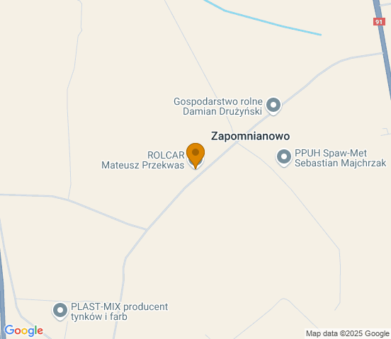 Mapa dojazdu do warsztatu samochodowego w miejscowości Lubanie