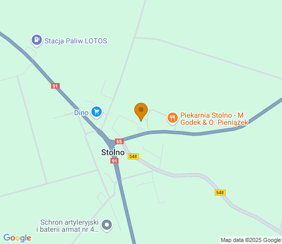 Mapa dojazdu do warsztatu samochodowego w miejscowości Stolno