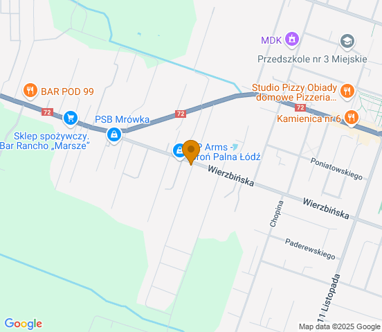Mapa dojazdu do warsztatu samochodowego w miejscowości Aleksandrów Łódzki