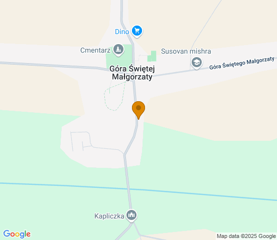 Mapa dojazdu do warsztatu samochodowego w miejscowości Góra Świętej Małgorzaty