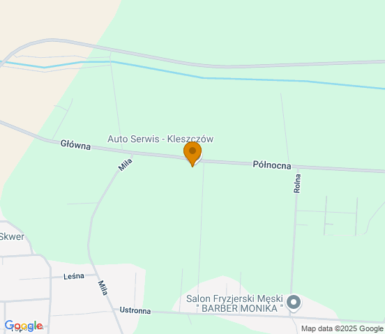 Mapa dojazdu do warsztatu samochodowego w miejscowości Łękińsko