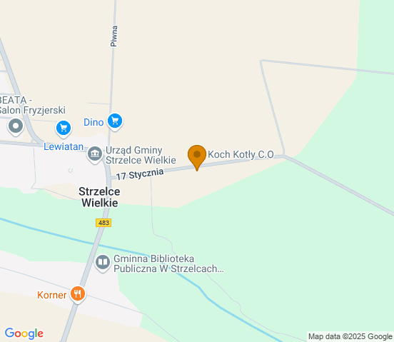 Mapa dojazdu do warsztatu samochodowego w miejscowości 