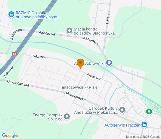 Mapa dojazdu do warsztatu samochodowego w miejscowości Sulmierzyce