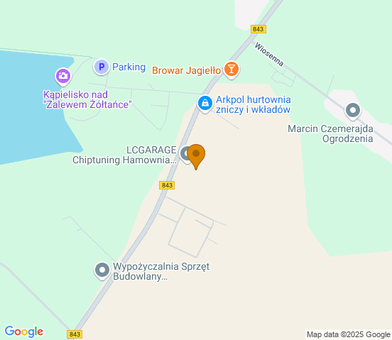 Mapa dojazdu do warsztatu samochodowego w miejscowości Pokrówka