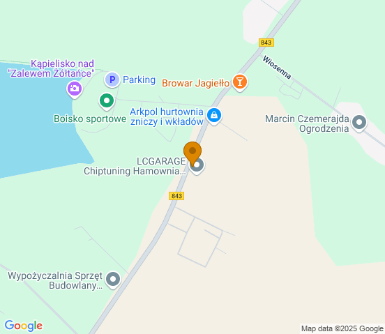 Mapa dojazdu do warsztatu samochodowego w miejscowości Pokrówka