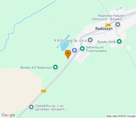Mapa dojazdu do warsztatu samochodowego w miejscowości Radoszyn