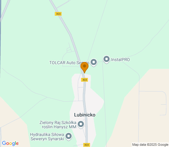 Mapa dojazdu do warsztatu samochodowego w miejscowości Świebodzin