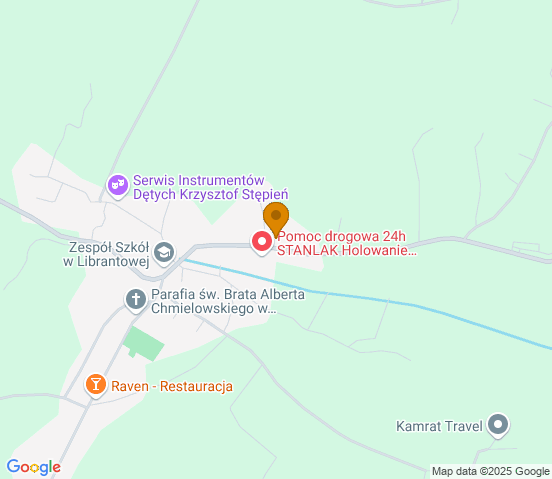 Mapa dojazdu do warsztatu samochodowego w miejscowości Chełmiec