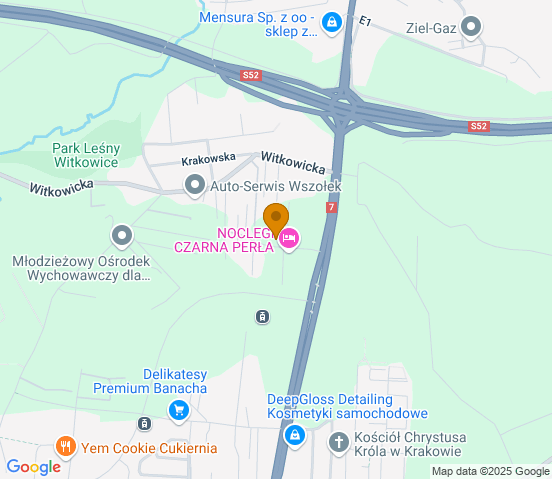Mapa dojazdu do warsztatu samochodowego w miejscowości Kraków