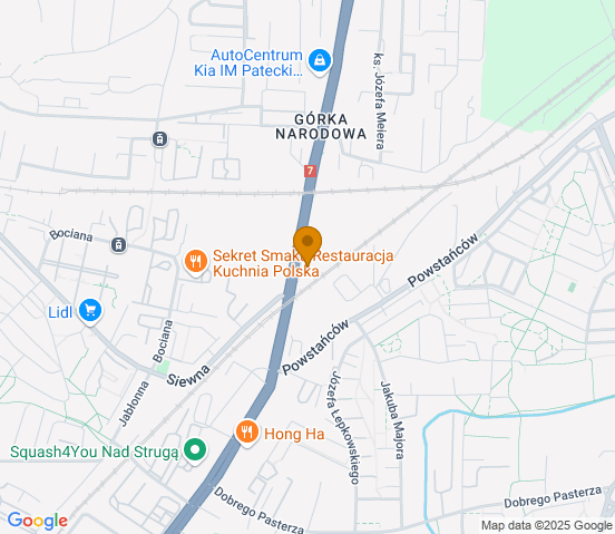 Mapa dojazdu do warsztatu samochodowego w miejscowości Kraków
