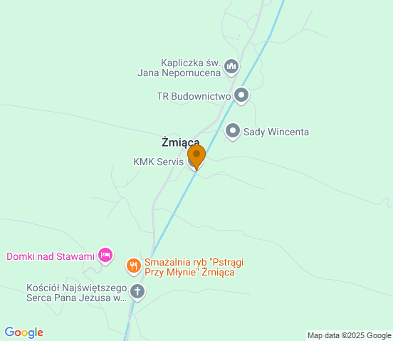 Mapa dojazdu do warsztatu samochodowego w miejscowości Laskowa