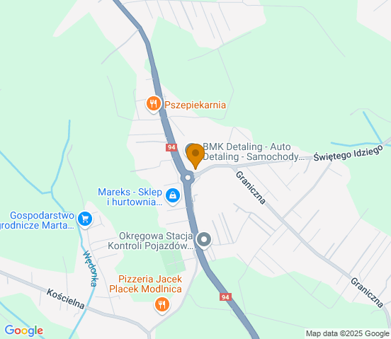 Mapa dojazdu do warsztatu samochodowego w miejscowości Modlnica