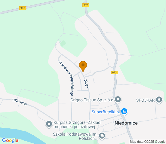 Mapa dojazdu do warsztatu samochodowego w miejscowości Niedomice
