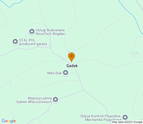 Mapa dojazdu do warsztatu samochodowego w miejscowości Sadek