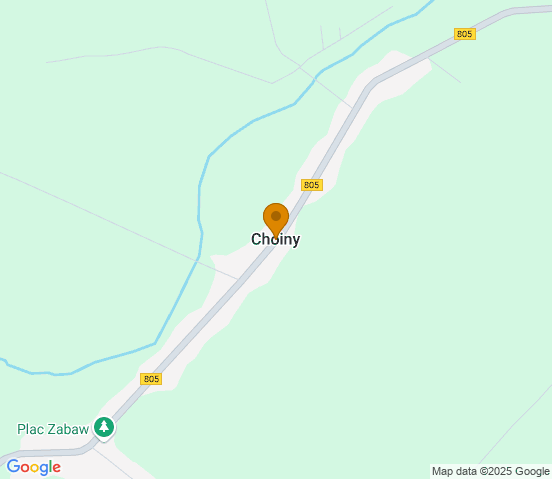 Mapa dojazdu do warsztatu samochodowego w miejscowości Choiny 97B