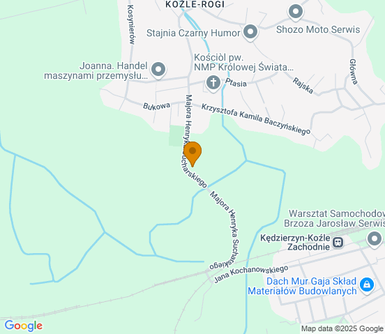 Mapa dojazdu do warsztatu samochodowego w miejscowości Kędzierzyn-Koźle