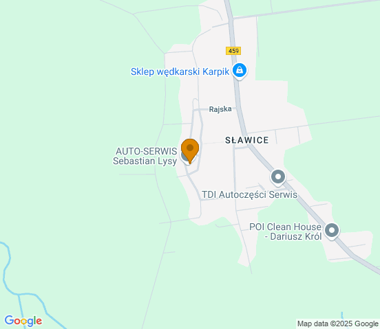 Mapa dojazdu do warsztatu samochodowego w miejscowości Opole