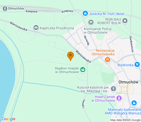 Mapa dojazdu do warsztatu samochodowego w miejscowości Otmuchów