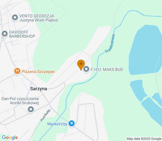 Mapa dojazdu do warsztatu samochodowego w miejscowości Nowa Sarzyna