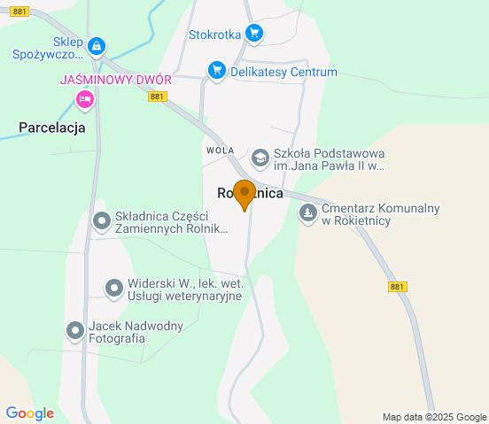 Mapa dojazdu do warsztatu samochodowego w miejscowości Rokietnica
