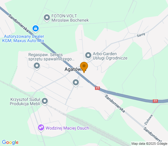 Mapa dojazdu do warsztatu samochodowego w miejscowości Stalowa Wola