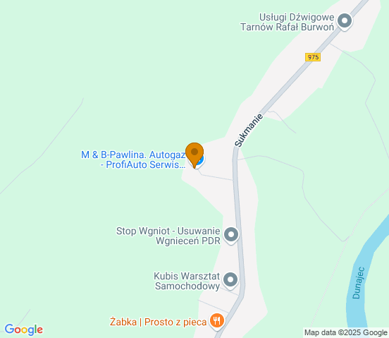 Mapa dojazdu do warsztatu samochodowego w miejscowości Wojnicz