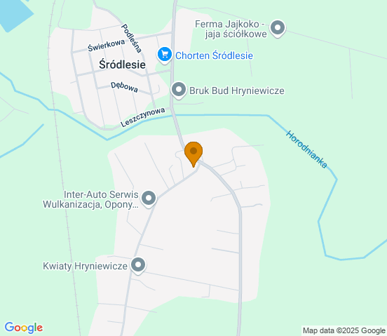 Mapa dojazdu do warsztatu samochodowego w miejscowości Białystok
