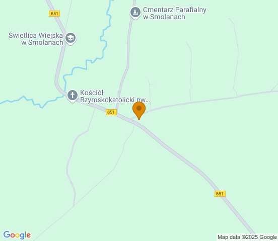 Mapa dojazdu do warsztatu samochodowego w miejscowości Smolany