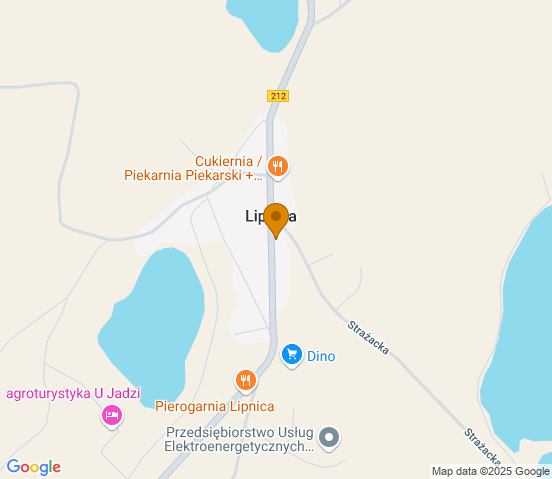Mapa dojazdu do warsztatu samochodowego w miejscowości Lipinica