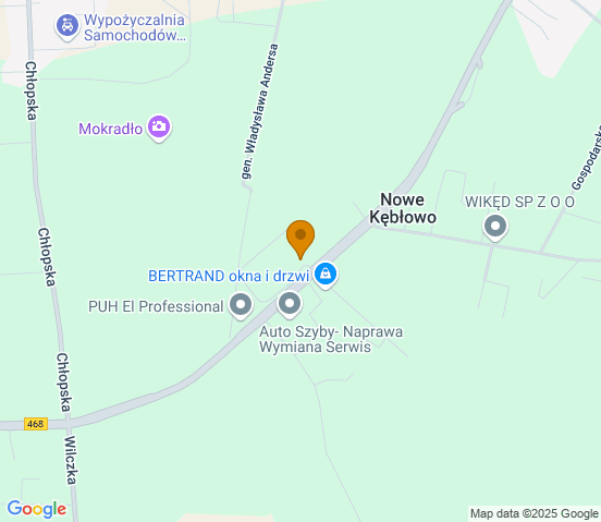 Mapa dojazdu do warsztatu samochodowego w miejscowości Luzino