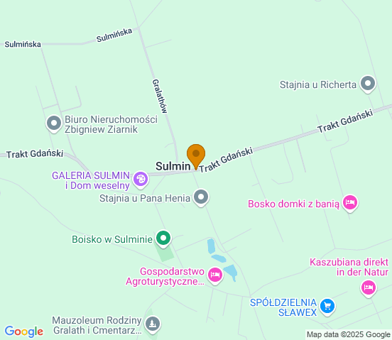 Mapa dojazdu do warsztatu samochodowego w miejscowości Przyjaźń
