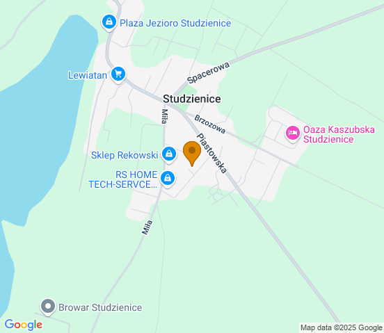 Mapa dojazdu do warsztatu samochodowego w miejscowości Studzienice