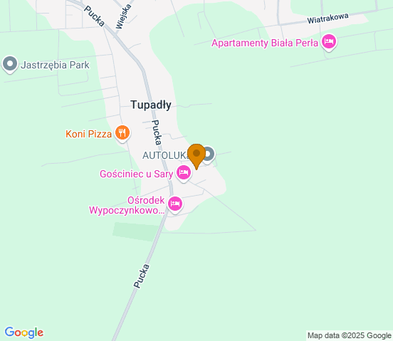 Mapa dojazdu do warsztatu samochodowego w miejscowości Władysławowo