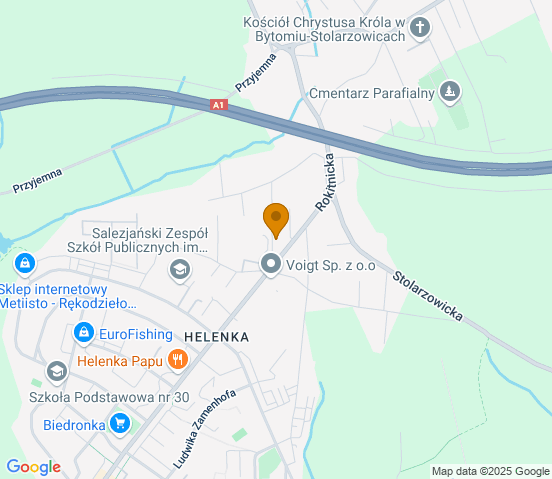 Mapa dojazdu do warsztatu samochodowego w miejscowości Bytom