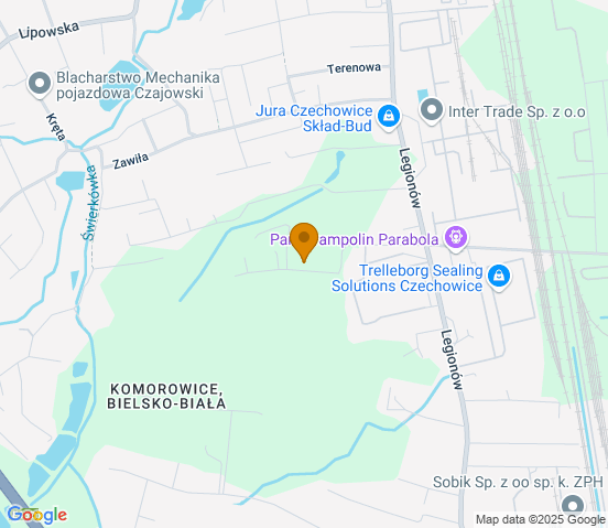 Mapa dojazdu do warsztatu samochodowego w miejscowości Czechowice-Dziedzice