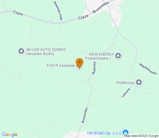 Mapa dojazdu do warsztatu samochodowego w miejscowości Czechowice-Dziedzice
