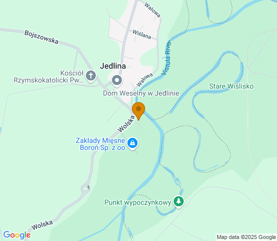 Mapa dojazdu do warsztatu samochodowego w miejscowości Jedlina