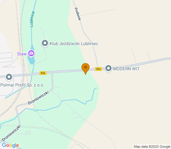 Mapa dojazdu do warsztatu samochodowego w miejscowości Lubliniec