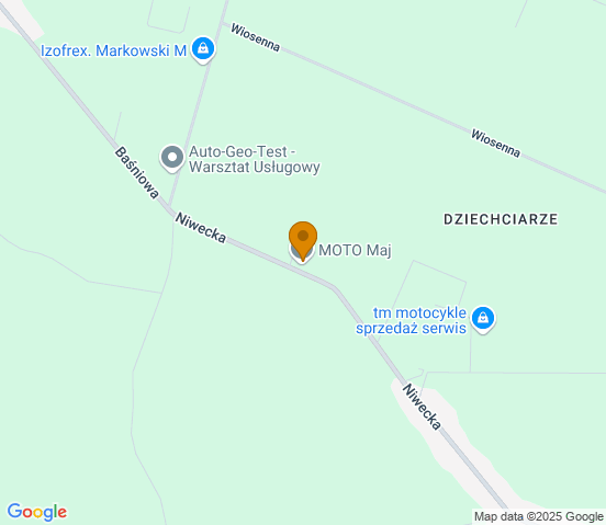 Mapa dojazdu do warsztatu samochodowego w miejscowości Poręba